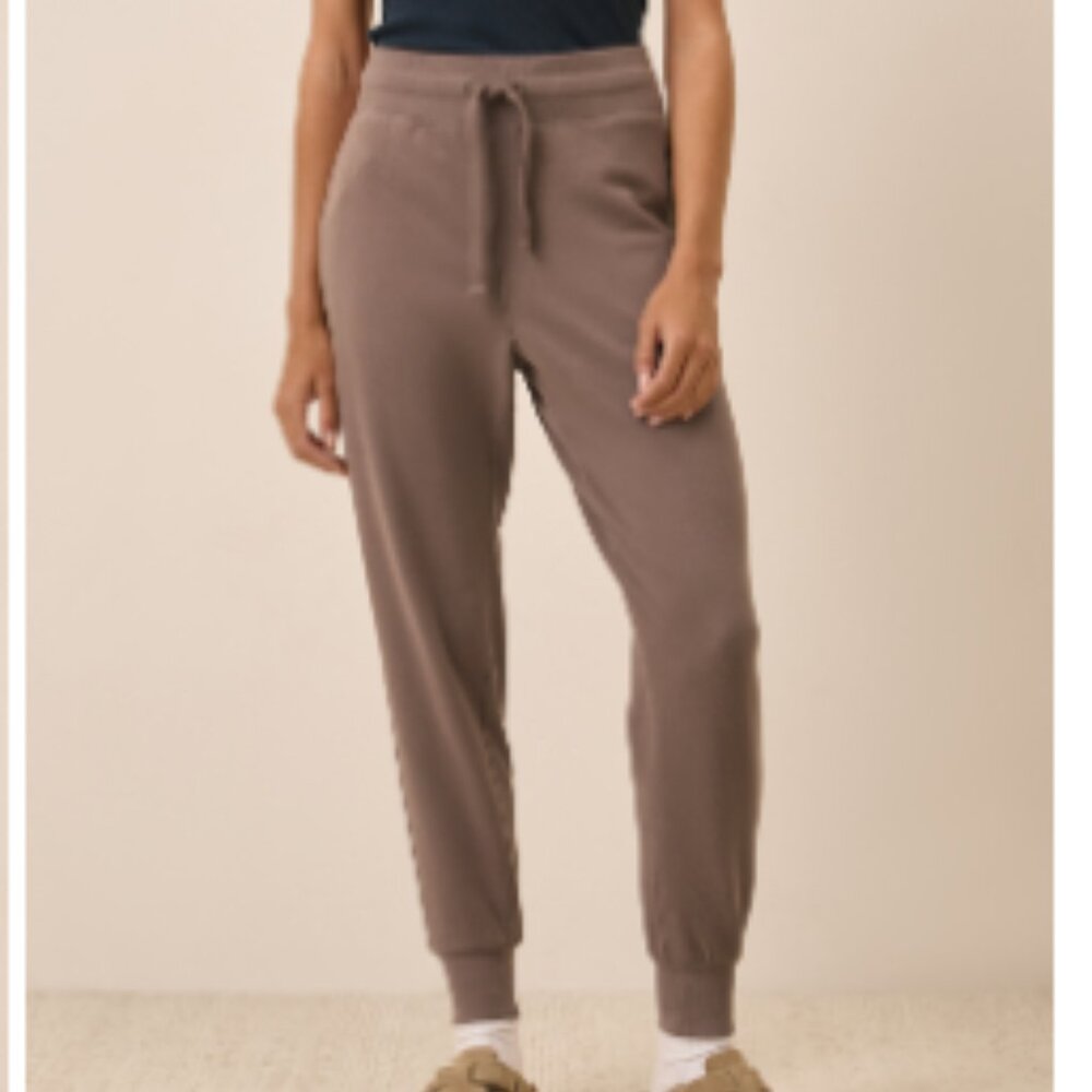 Pact Organic CloudKnit Jogger med, Deep Taupe